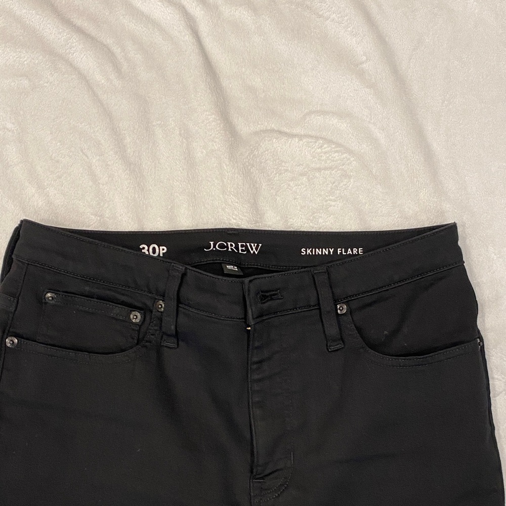 J. Crew Black Skinny Flare Jeans - Picture 2 of 10